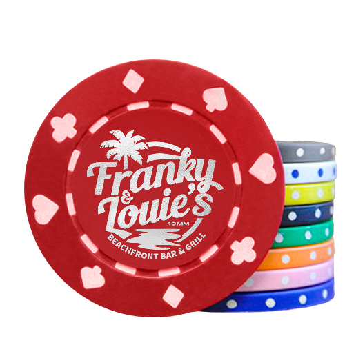 Suited Hot Stamp Poker Chips 